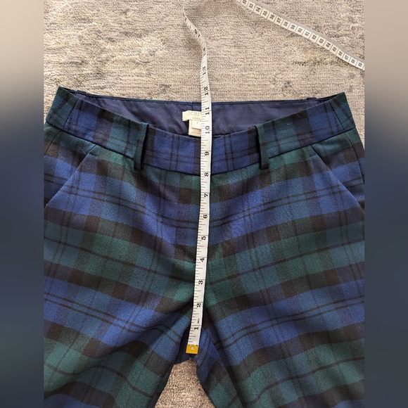 J.Crew Women's Blue and Green Trousers - Picture 5 of 11